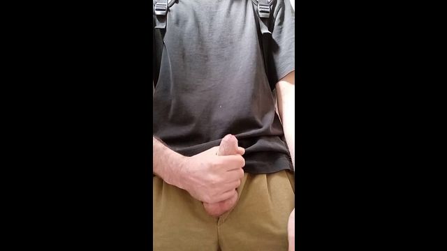 Skater Dude Jerks Off in Public Restroom