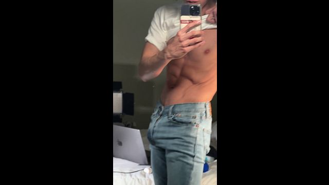 Gay Guy Shows Off Bulge in Tight Jeans