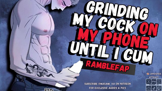 Guy Cums on Phone Screen After Edging