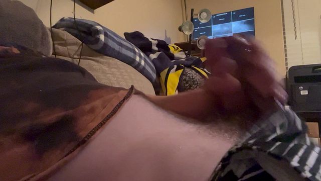 Two Guys Jerk Off Together and Cum Simultaneously