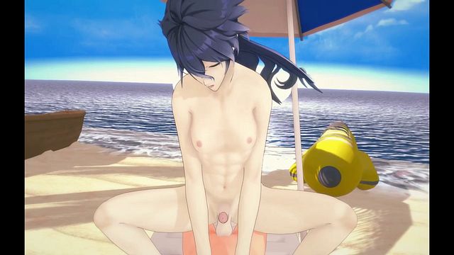 Gay Anime Guys Fuck on Beach