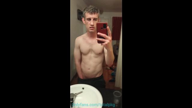 Sexy Guy Strip Teases in Front of Mirror