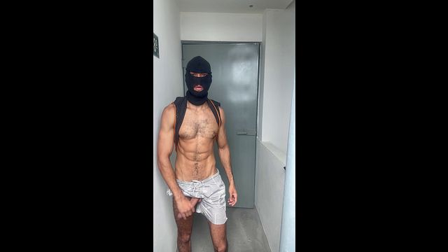 Guy Shows Off Big Flaccid Penis on Mall Stairs