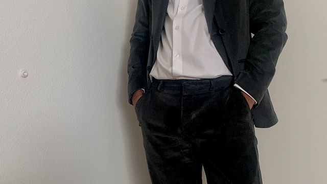 Reverse POV executive office jerk