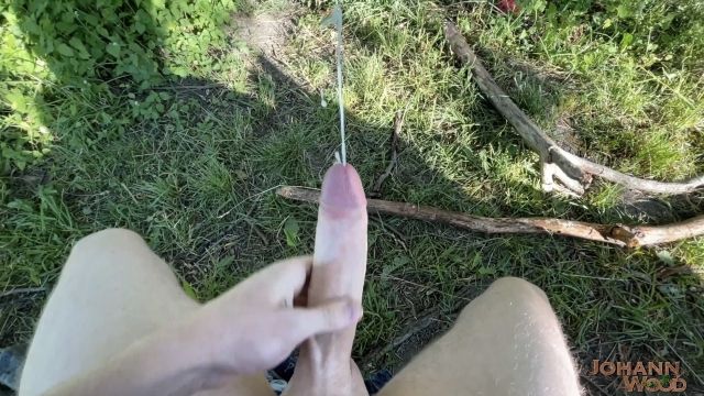 Public On A Bench, A Risky Place To Jerk My Huge Dick Off