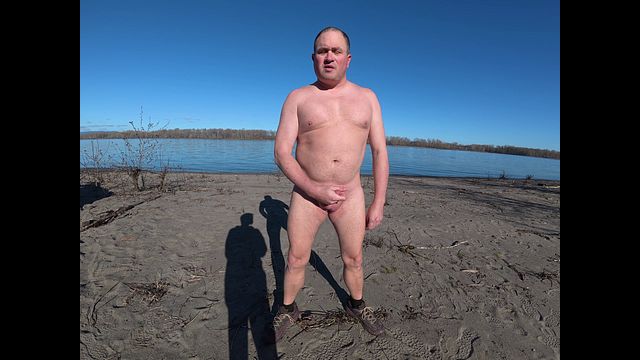Solo Guy Masturbates by the River