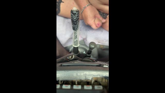 Gear stick deep in my little femboy sissy ass