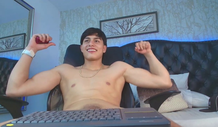 Latino Twink Strokes Uncut Cock to Cumshot