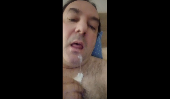 Guy Ejaculates and Spits Out Cum