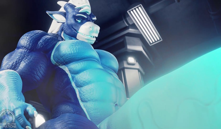 Furry Gay Threesome with 3D Animation