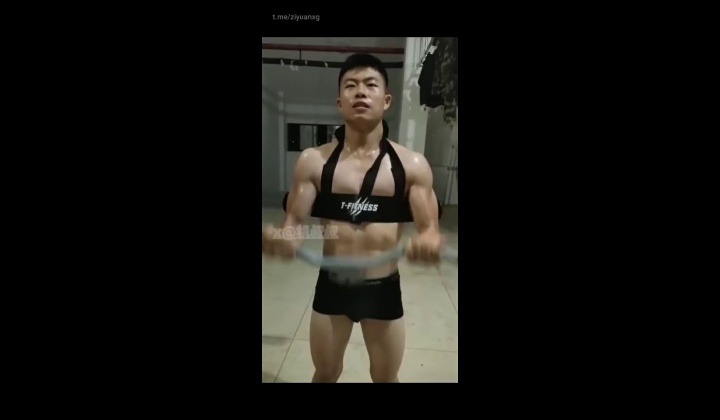 Asian Hunk Strips Naked