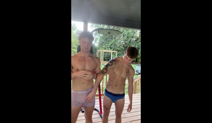 Gay Friends Share Intimate Moment