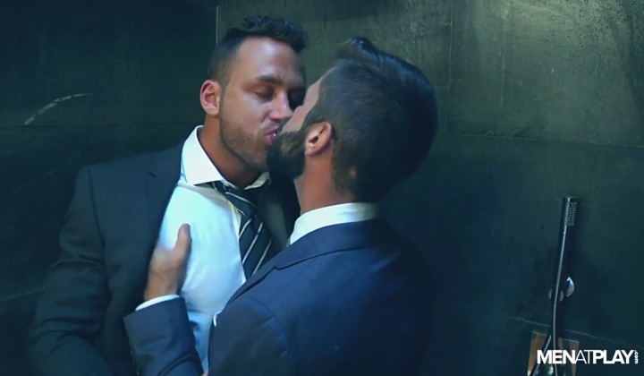 Horny Guys Share Wet Blowjob