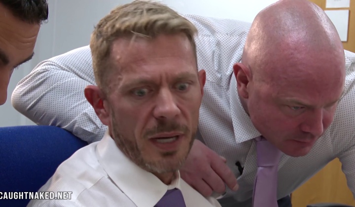 CMNM Guys Exposed in Front of Mirror