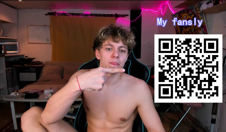 Young Guy Jerks Off with Natural Bush on Cam