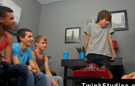 Daddy Dominates Younger Guy in Group Party