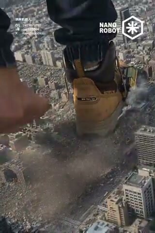 Giant Man Dominates in City