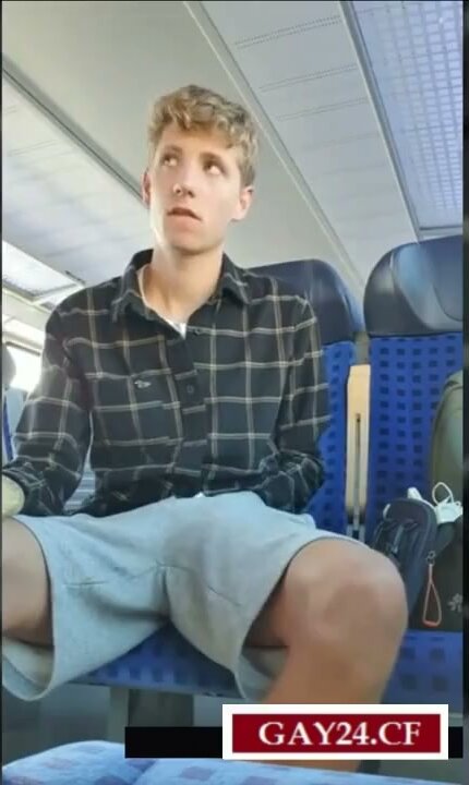 Twink Masturbates on Train