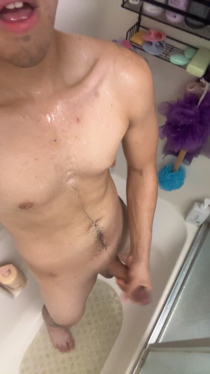 Latino Twink Strokes His Thick Cock