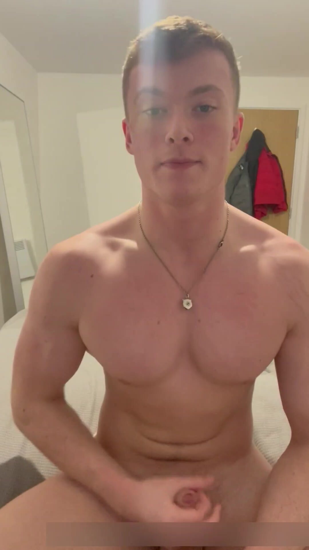 Beefy Guy Masturbates to Climax
