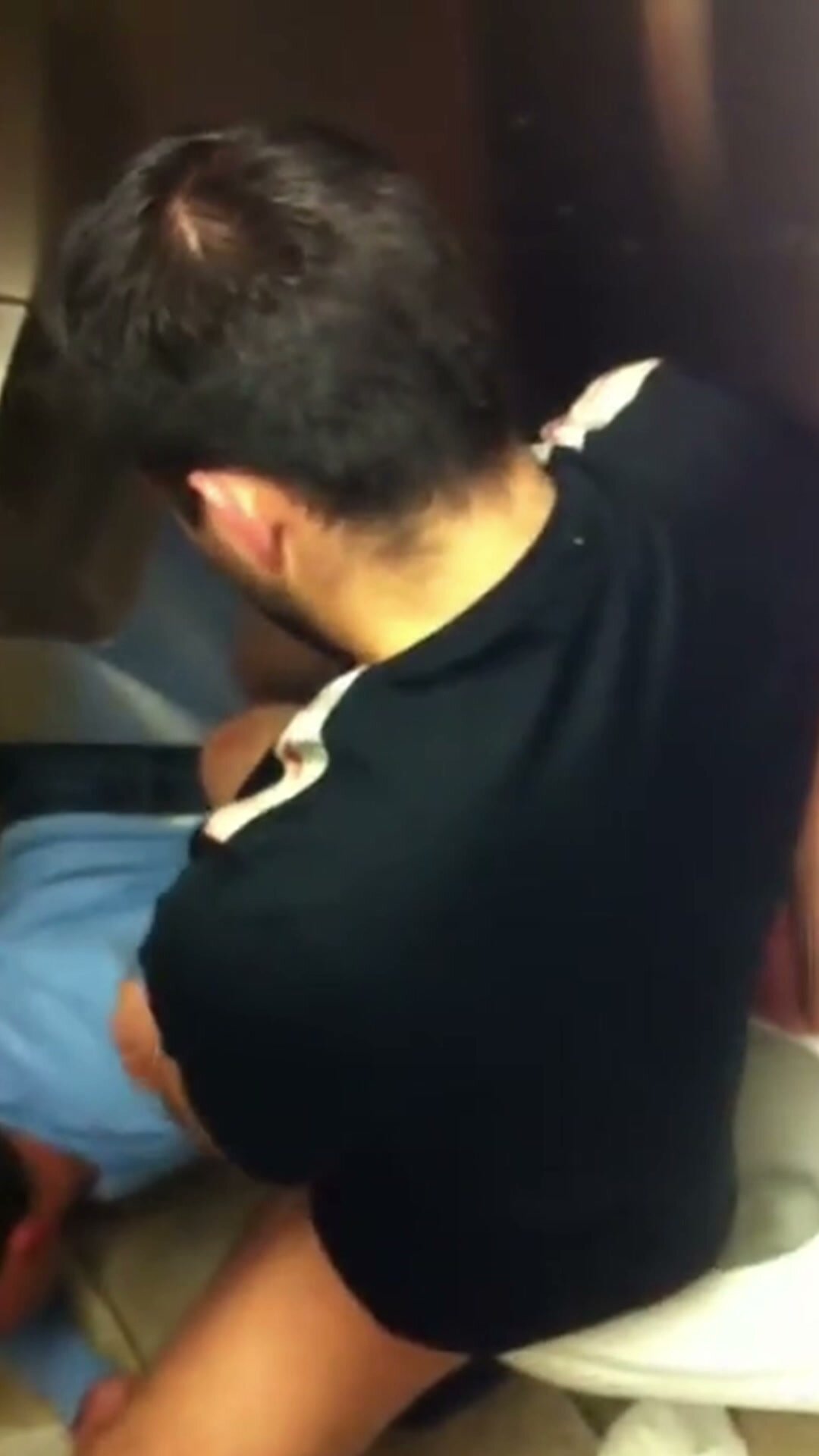 Public bathroom blow and go