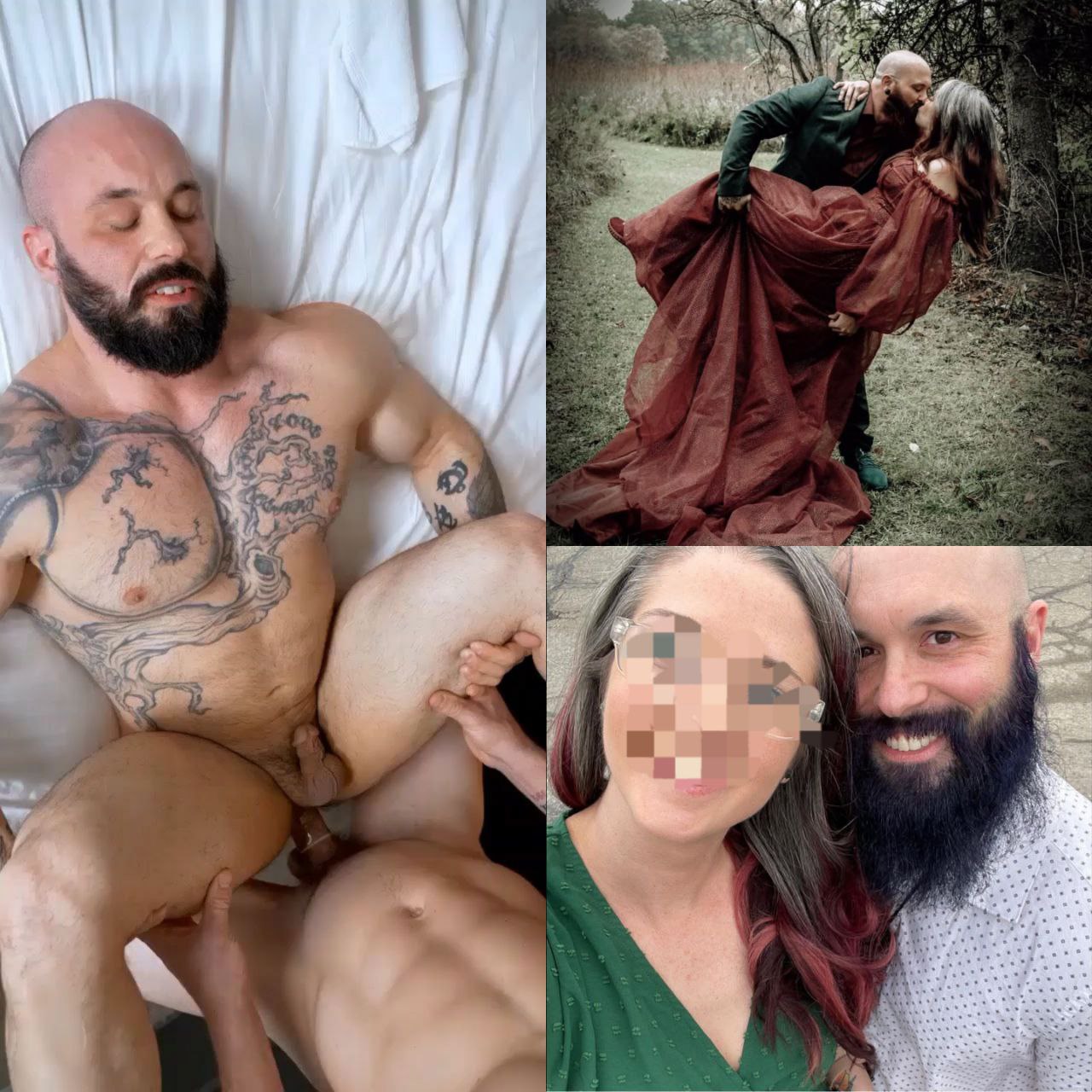 Bald Muscle Married Dad fucked