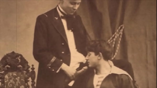 Gay Men in Victorian Era Clothing Engage in Anal Sex
