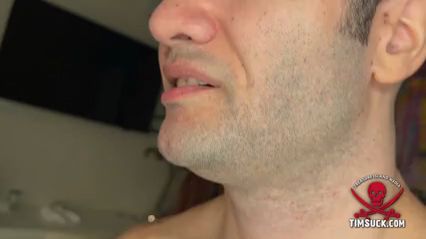 Guy Drops to Knees for Deepthroat Blowjob