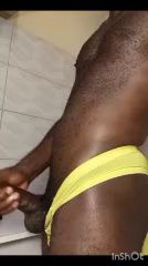 African Guy Ejaculates Huge Load
