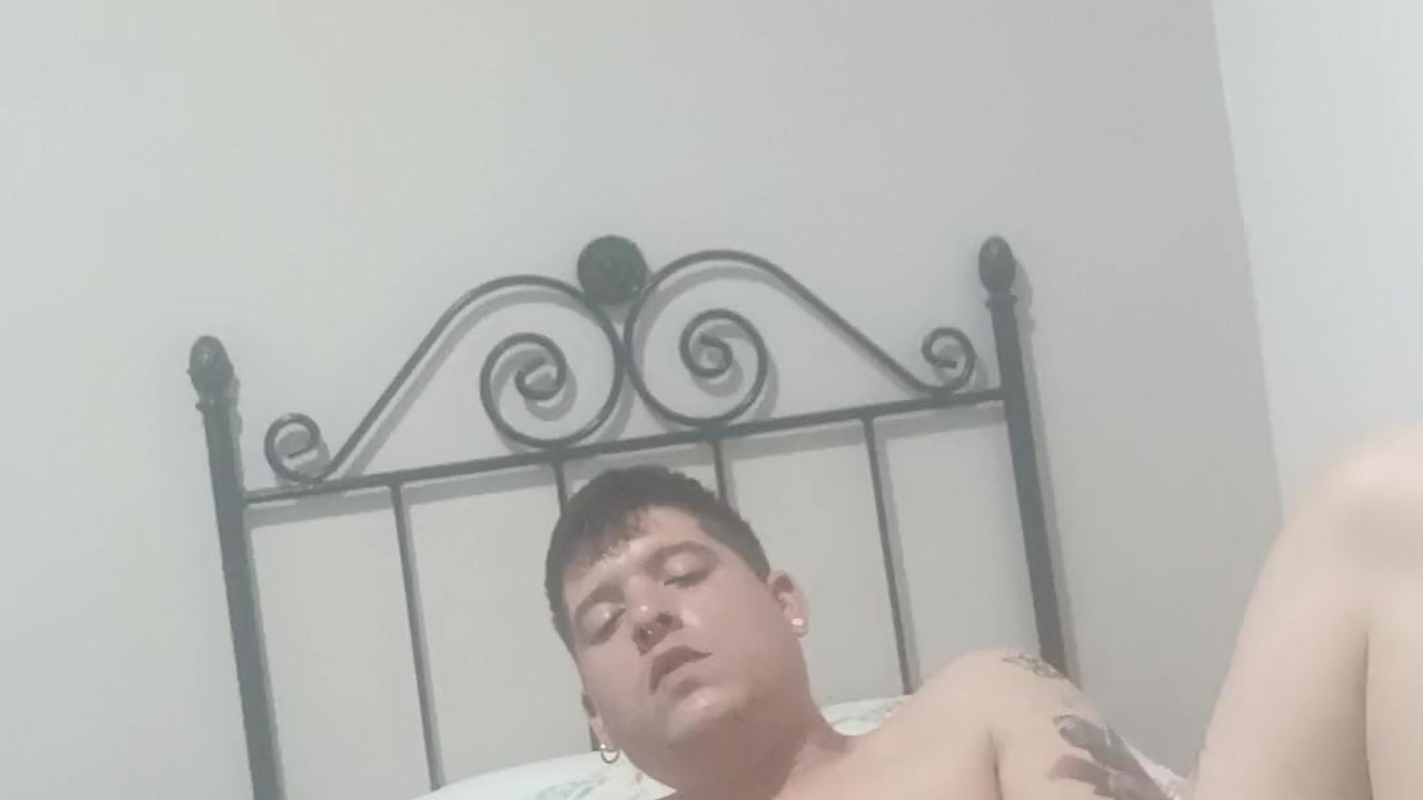 Young Guy Masturbates in Hotel Room