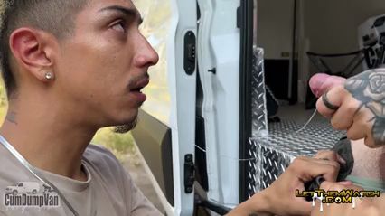 Latino Studs Suck Big Uncut Cocks in Public
