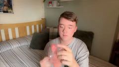 Shy Young Guy Gives Deepthroat Blowjob