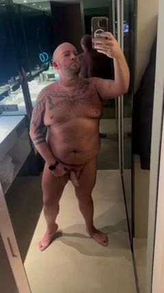 Guy Shows Off His Thick Uncut Cock