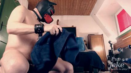 Pup Jake Edges, Gets Cum Fucked Out, Squirts