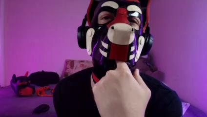 Pup Play Leads to Deepthroat Action and Cum