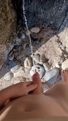POV Had to pee on my walk at the nude beach | Gay HD Quality