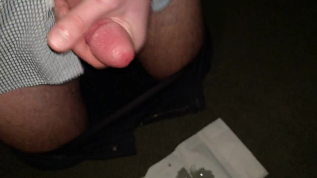 Horny Guy Leaks Cum After Work