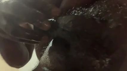 Muscular Guy Strokes Oiled Brown Cock