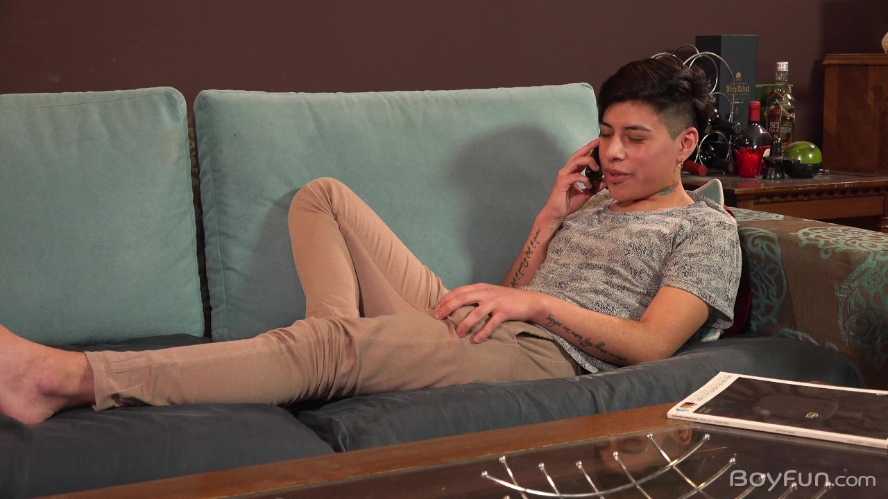Latino Teen Masturbates During Phone Sex