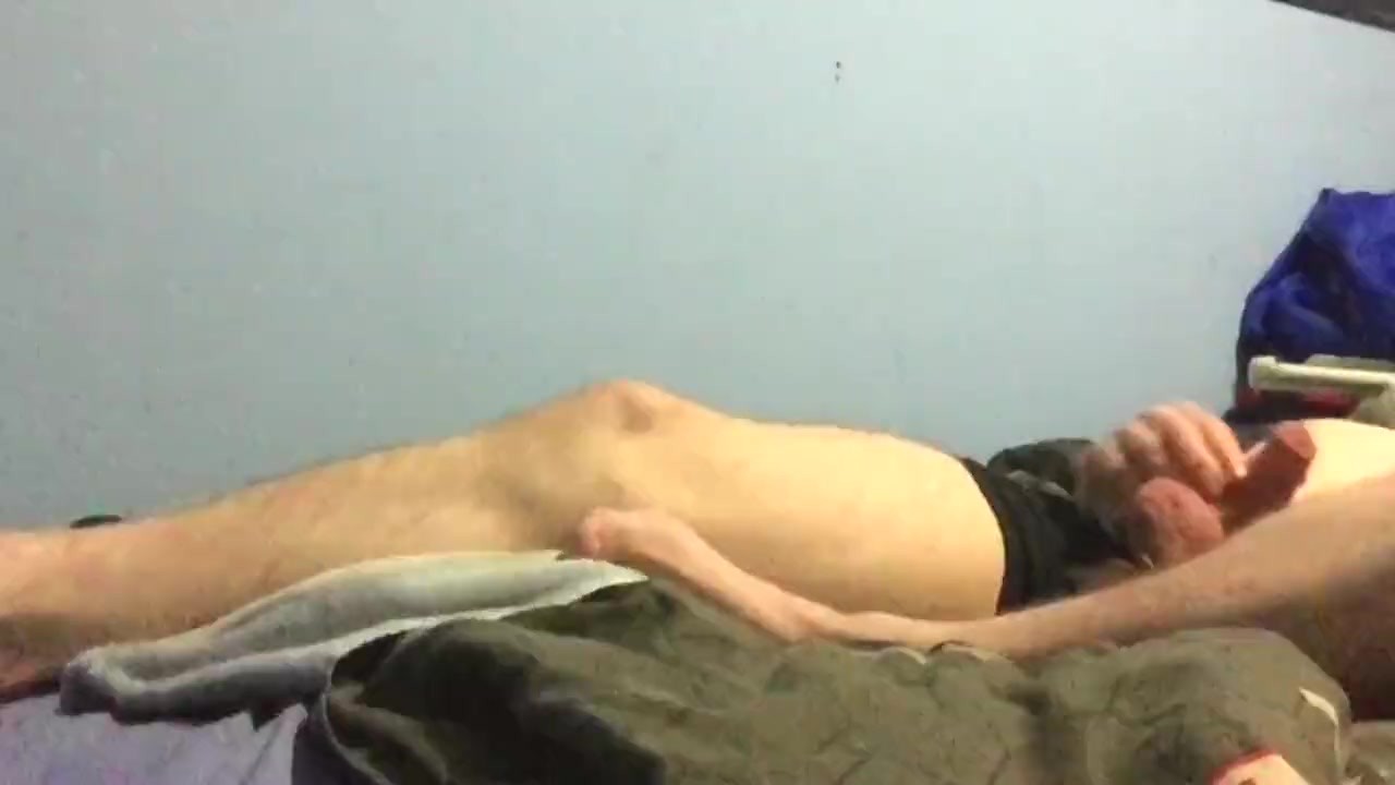 Gay Edging Session Ends in Waterbed Cumshot