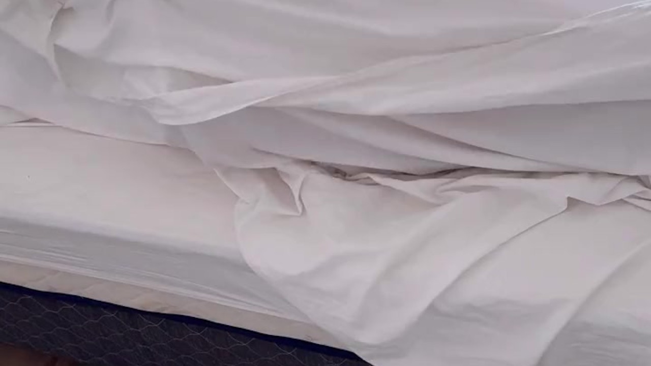 Real Gay Couple Enjoys Rough Sex Under Sheets