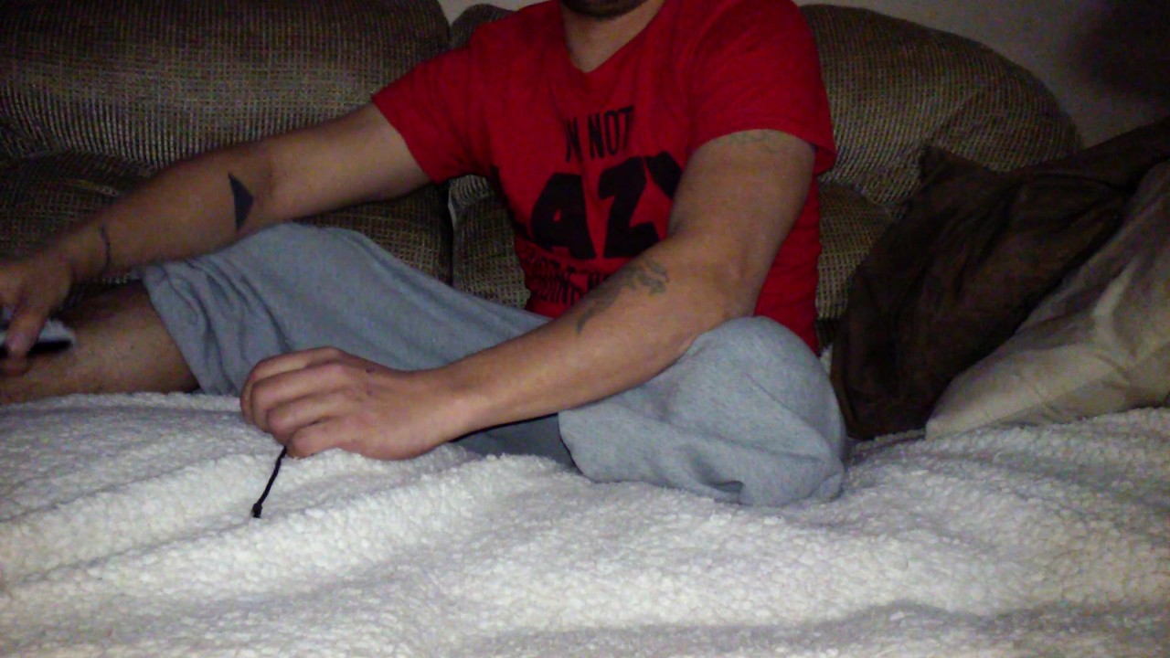 Solo Guy Jerks Off on Couch with Hard Dick