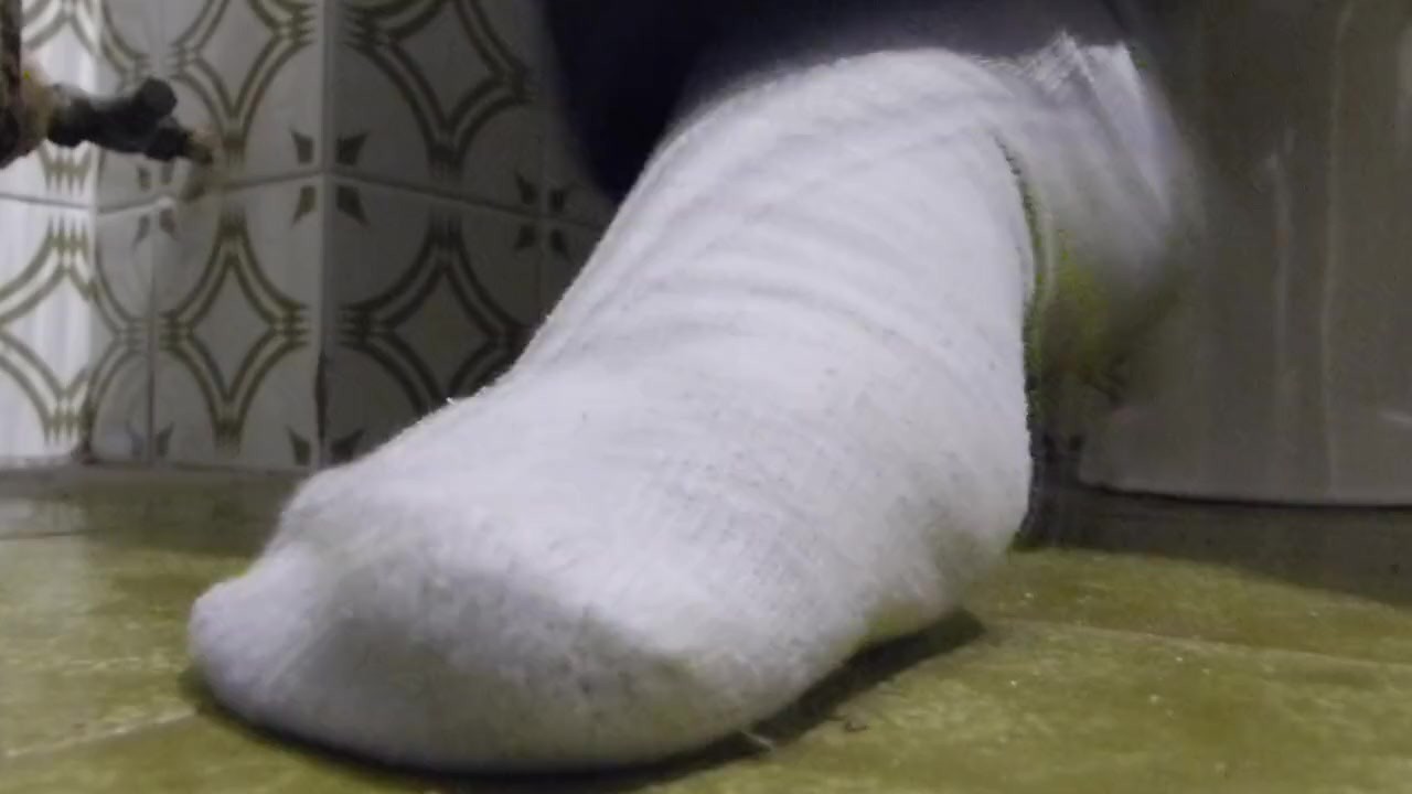 Huge 17 Size Feet in White Socks Worshiped