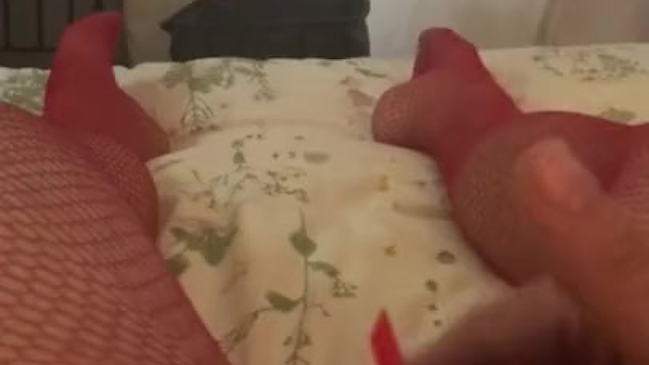 Hairless Guy Masturbates Under Skirt Solo