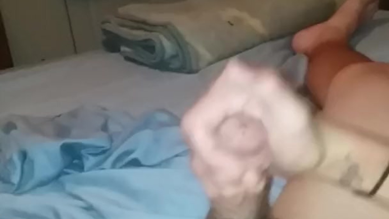 Guy Cums in Morning Masturbation