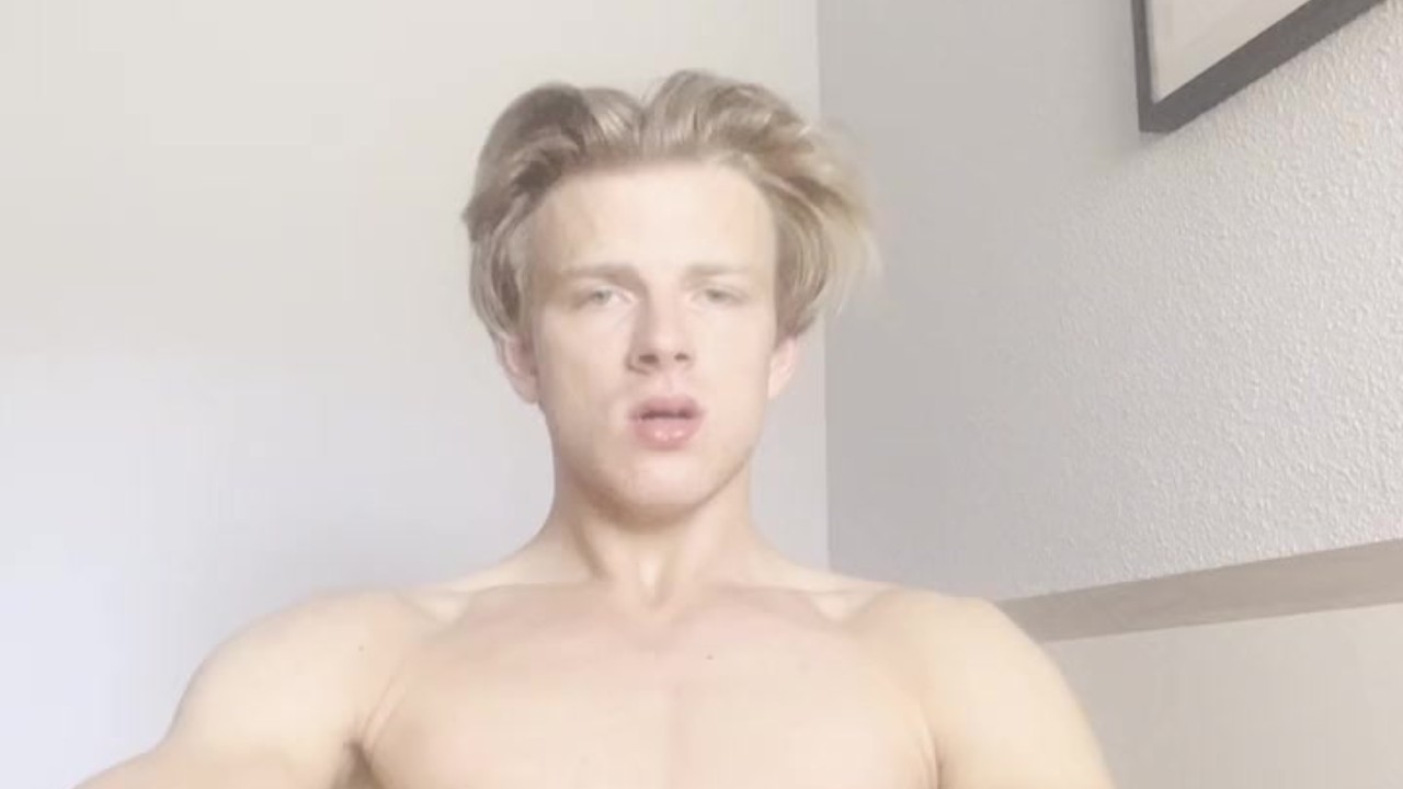 Young German Twink Masturbates to Orgasm