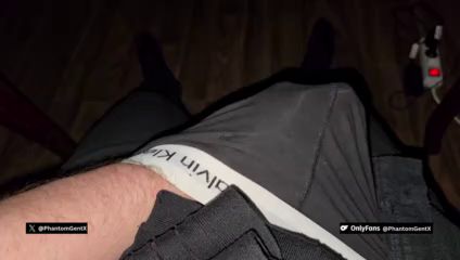Hairy Daddy Strokes His Cock After Work
