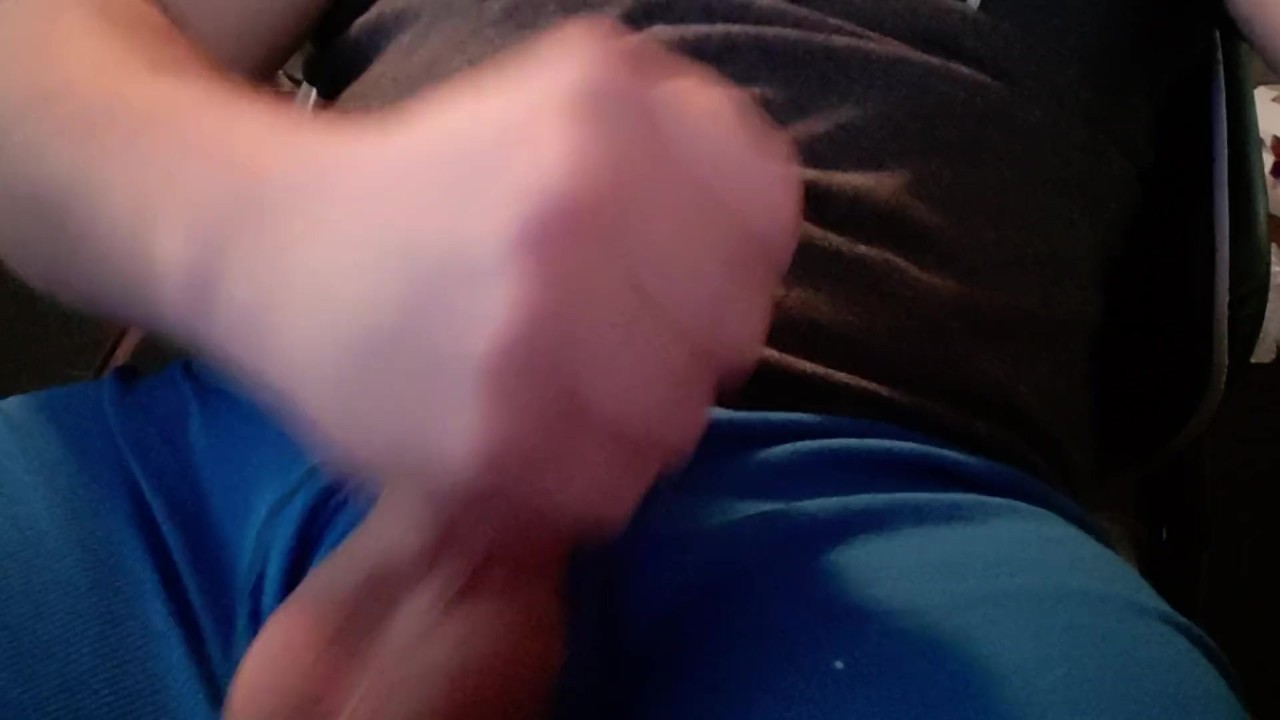 Chubby Guy Strokes Cock to Orgasm