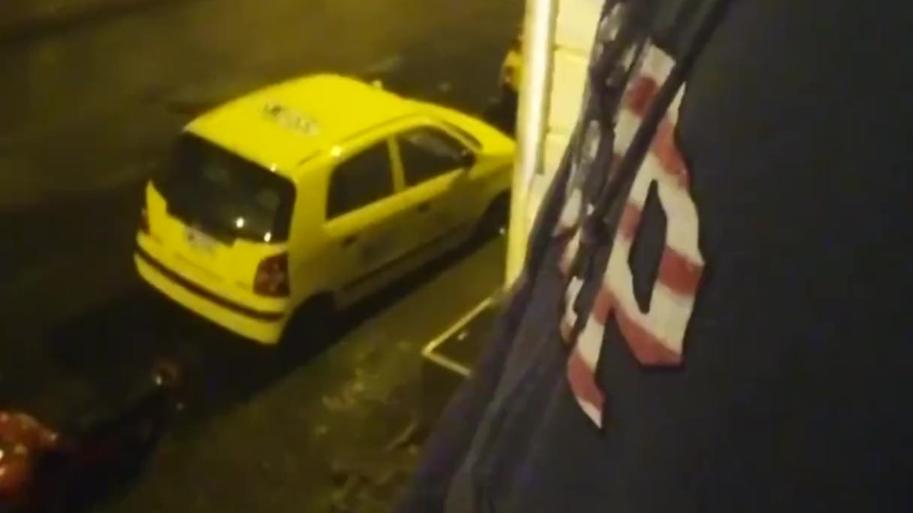 Twink Jerks Off Outside, Gets Caught by Taxi
