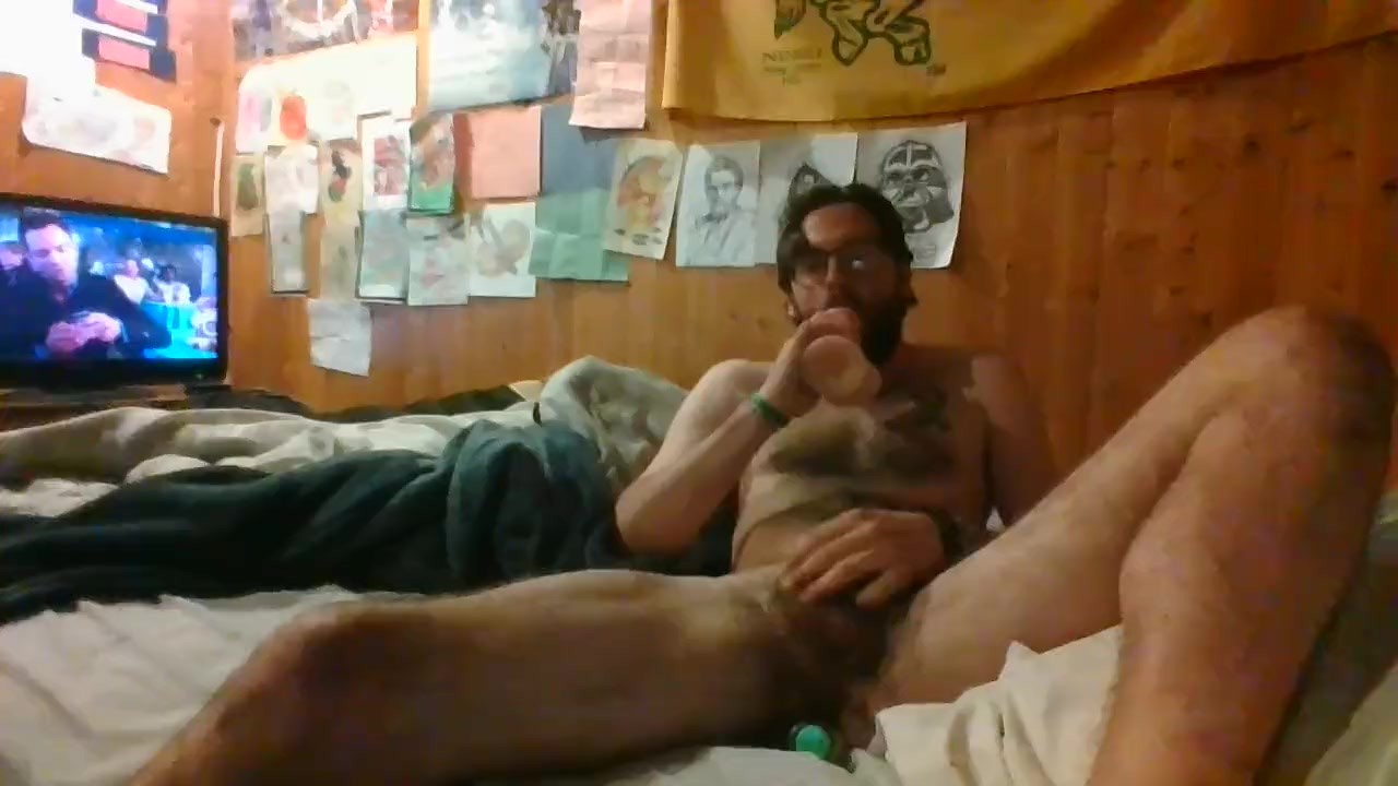 Gay Dildo Play Ends with Cumshot